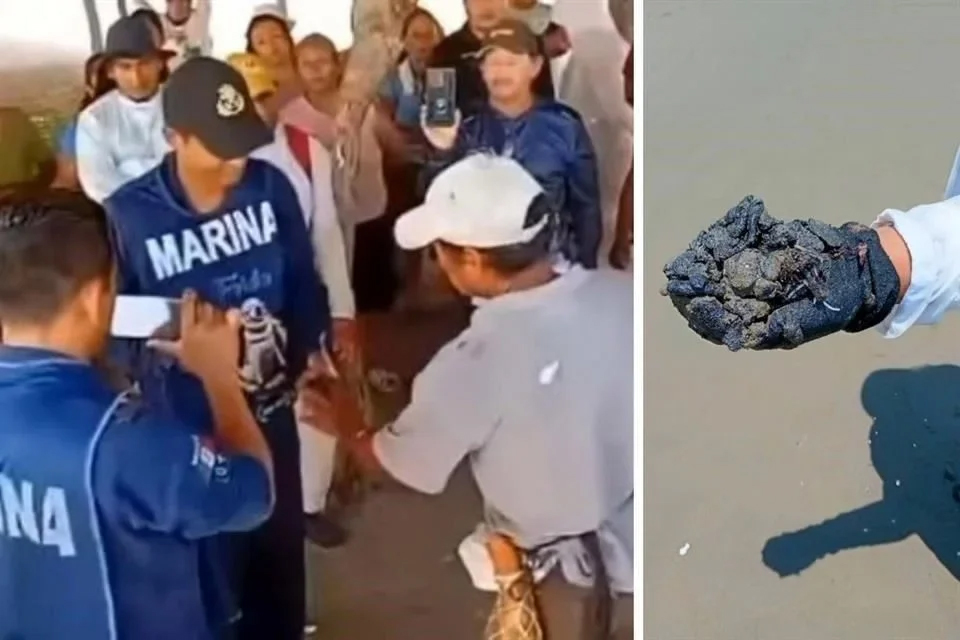 Exhiben ante Marina abandono de chapopote en Veracruz
