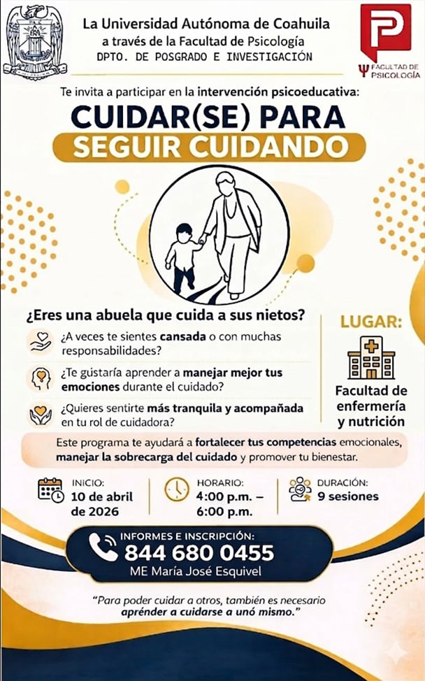 Invita la UAdeC al taller para abuelas cuidadoras