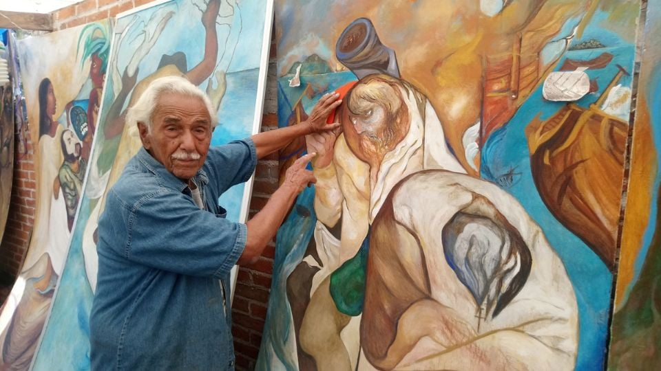 Fallece a los 99 años Melchor Peredo García, el último muralista mexicano